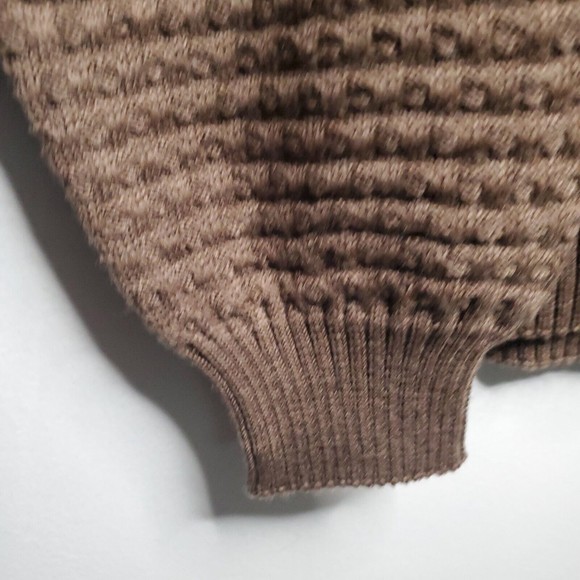 Tricots St Raphael Sweater Mens X-Large Brown Waffle Pullover Casual - Picture 3 of 7